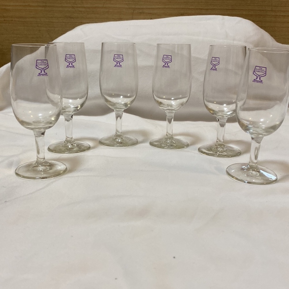 NIB Interlude European Blown Crystal 6 Cordial Glasses 3 1/2oz VINTAGE, Crystal